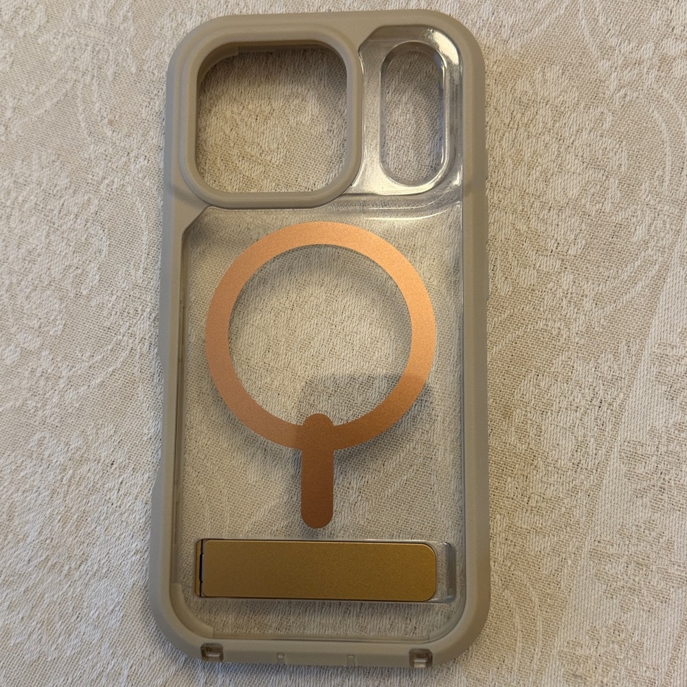 ZAGG IPhone 17 PRO MagSafe Compatible w/Kickstand- clear and bronze. NWOB